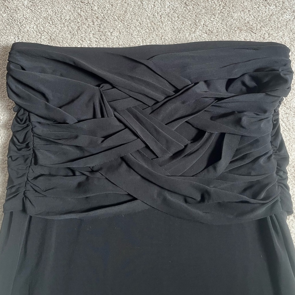 Escada Black Viscose Blend Ruched Braided Elastic Waist Edona Skirt Sz 40 (10) - Picture 2 of 4